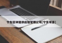 宁东区块链供应链管理公司[宁东项目]